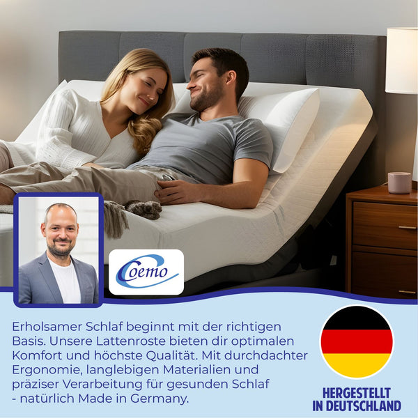 Coemo elektrischer 7-Zonen Lattenrost eRost mit Motor