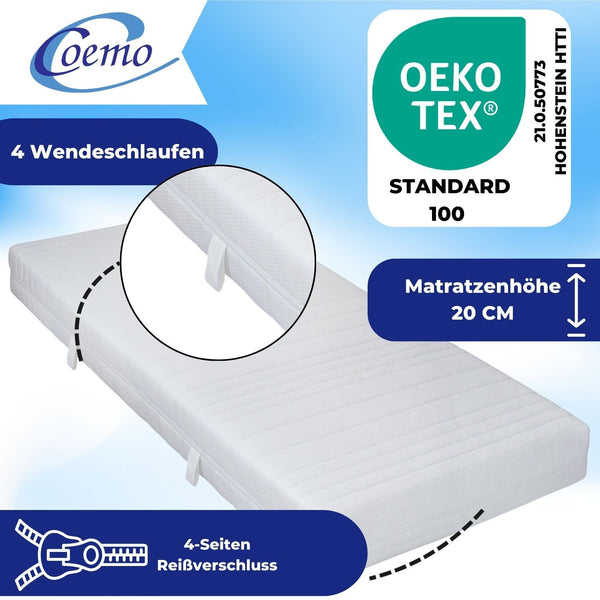 Coemo Dormella Matratze Federkern mit Kaltschaumummantelung