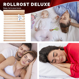 Coemo Premium Rollrost DELUXE Belastbar bis 350 kg – Ohne Montage & absolut rutschsicher - Made in Germany - Roll-Lattenrost Vollholz mit Abstandshaltern