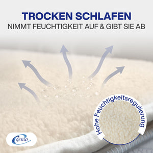 Matratzenauflage Lammwolle Matratzenbezug Lammwolle + Lammwolle mit Gummizug 500g/m² doppellagiger Matratzenbezug aus Lammwolle mit Rand