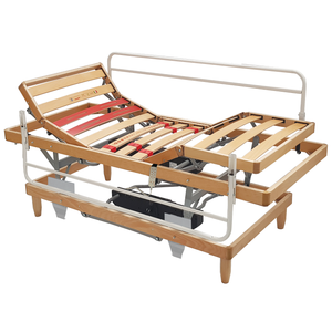 Pflegebett Medical Base höhenverstellbar mit Seitengittern & Motor - 13 Leisten Belastbar bis 190 kg