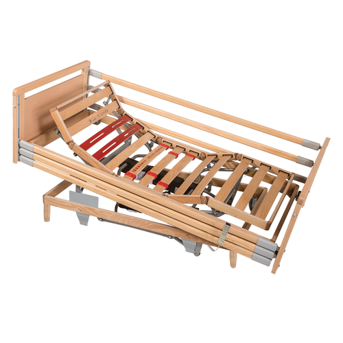 Pflegebett Medical höhenverstellbar mit Seitengittern & Motor - 13 Leisten Belastbar bis 190 kg