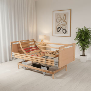 Pflegebett Medical höhenverstellbar mit Seitengittern & Motor - 13 Leisten Belastbar bis 190 kg